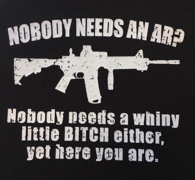 2nd Amendment " Nobody Needs an AR-15" Short sleeve T-shirt