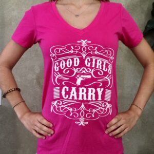 2nd Amendment ""Good Girls Carry" V-Neck Top