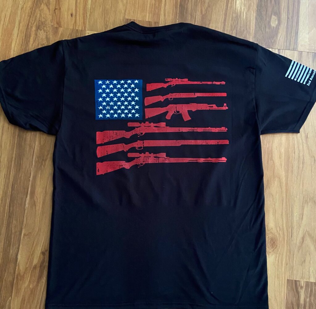 2nd Amendment ” Gun Flag (Red/White/Blue)” T-Shirts – 2nd Amendment Shirts